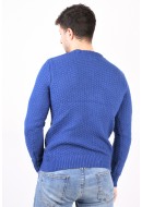 Men Sweater Only&Sons Onstoc Reg 3 Struc Crew Blue Quartz